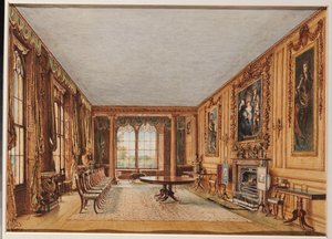 Essex grófjának téli étkezője Cassioburyben, 1821 alkotó: William Henry Hunt