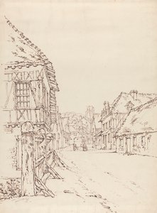 Kilátás egy utcára egy francia városban alkotó: William Henry Hunt
