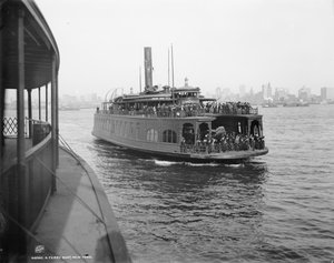 Komphajó, New York, 1900 körül (f/w fotó)