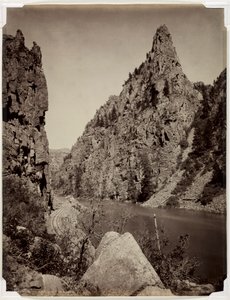 Currecanti Needle, az ágyúk fekete kañonja, 1880 előtt. alkotó: William Henry Jackson