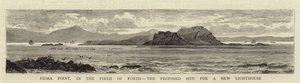Fidra Point, a Firth of Forth, az új világítótorony javasolt helyszíne alkotó: William Henry James Boot