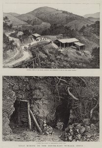 Aranybányászat Délkelet-Wynaadban, Indiában alkotó: William Henry James Boot