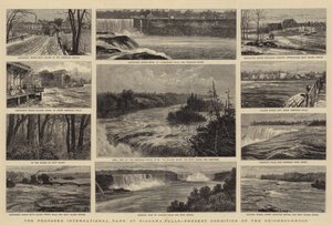 A javasolt nemzetközi park a Niagara-vízesésnél, a környék jelenlegi állapota