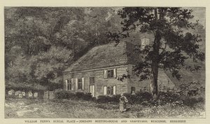 William Penn temetkezési helye, Jordans Meeting-House and Graveyard, Ruscombe, Berkshire alkotó: William Henry James Boot