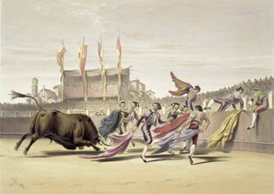 Chulos játék a bikával, 1865