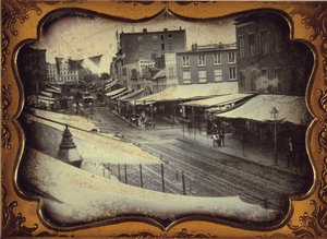 Chatham Square, New York, 1853 körül alkotó: William Henry Lewis