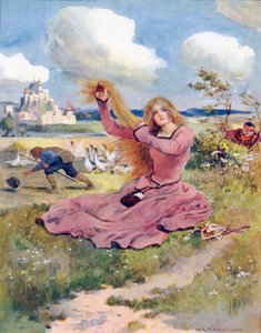 Fújj, szellő, fújj, mondom, fújd el a libacsorda kalapját alkotó: William Henry Margetson