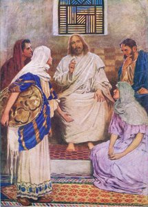 A két nővér, a Thomas Nelson által kiadott Biblia Képeskönyvből, 1950 körül alkotó: William Henry Margetson