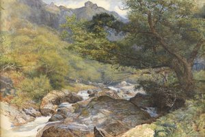 A Lyn, North Devon (Wc testszínnel és gumiarábikummal kiemelve)