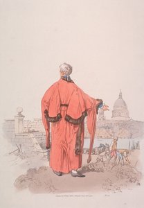 Alderman polgári viseletben a Szent Pál-székesegyház felé néz, London, 1805 alkotó: William Henry Pyne