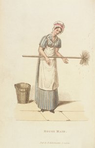 A szobalány a Miniatűr világból, 1827 (nyomtatott) alkotó: William Henry Pyne