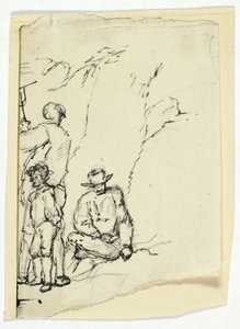 Két férfi fiúval alkotó: William Henry Pyne
