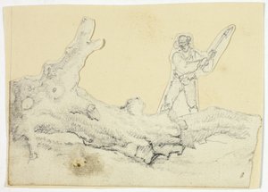 Woodsman Axing Kidőlt fa alkotó: William Henry Pyne