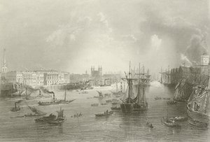 London kikötője alkotó: William Henry after Bartlett