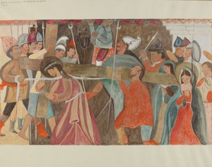 5. számú keresztút: Jézust segítik kereszthordozásában, c. 1936.