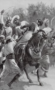 Mahratta szabadrablók egy portyázó expedíción (litográfia) alkotó: William Heysham (after) Overend