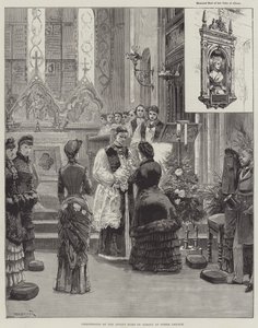 Albany csecsemő hercegének keresztelője az Esher templomban