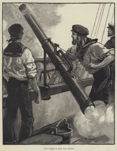 Rakéták kilövése a HMS Monarch fedélzetén