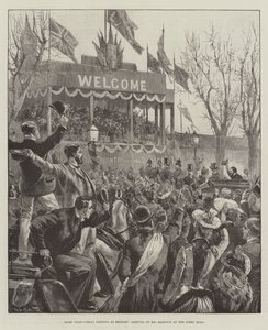 Home Rule, nagy találkozó Belfastban, Mr Balfour érkezése a Vászonterembe
