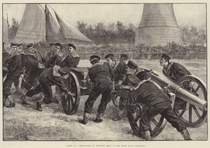 Bemelegít! Bluejackets a Field-Gun Drill a Királyi Haditengerészeti Kiállításon