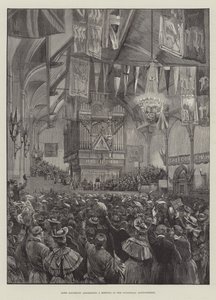 Lord Salisbury beszédet mond egy találkozón a londonderryi Guildhallban