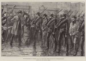 Moonlighters úton a Cork börtönbe a Constabulary kíséretével