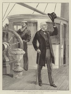 Gladstone úr Őfelsége Alberta nevű jachtjának fedélzetén, útban Osborne felé, 1892. augusztus 15.