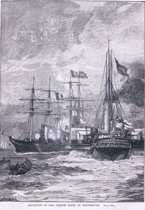 A francia flotta fogadására Portsmouthban 1865 AD