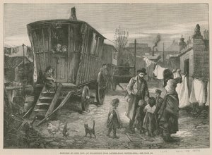 Vázlatok a cigányéletről; Egy tábor a Latimer Road közelében, Notting Hillben (metszet)