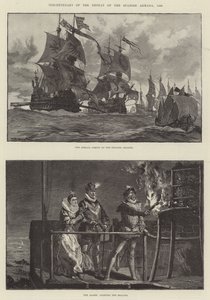A spanyol Armada legyőzésének harmadéves évfordulója, 1588 alkotó: William Heysham Overend