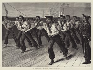 A brit flotta a Márvány-tengeren, Cutlass Drill alkotó: William Heysham Overend