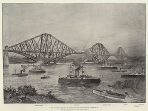 A Csatorna Osztag a Forth Bridge melletti horgonyban, szeptember 2