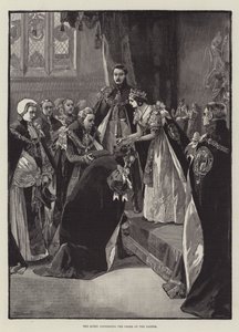 A Harisnyakötő Rendet adományozó királynő alkotó: William Heysham Overend