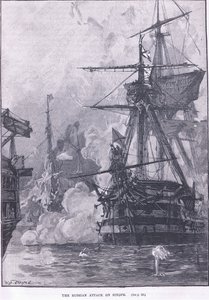 Az orosz támadás Szinope ellen 1853 AD