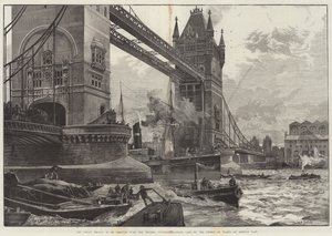 A Temze fölött felállítandó Tower-híd alapkövét a walesi herceg rakta le múlt hétfőn.