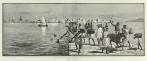 A háború a Soudanban, Massowah, a második szigetről, bemutatva a Causeway-t