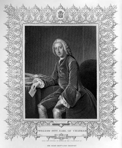 William Pitt, Chatham 1. grófjának portréja, ifjabb William Holl (1807-71) metszete
