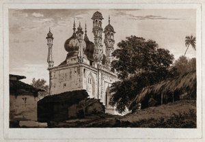 Egy mecset Gazipoorban( alkotó: William Hodges