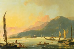 Tahiti háborús gályák a Matavai-öbölben, Tahiti
