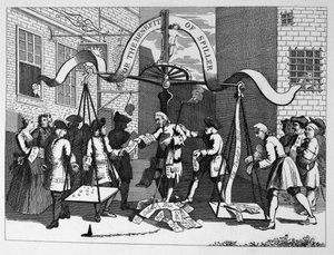 (Jegy) (James) Spiller (a játékos) javára alkotó: William Hogarth