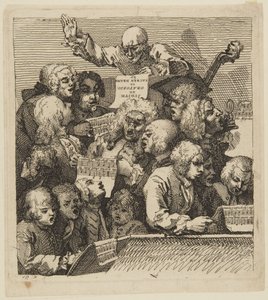 Énekesek kórusa alkotó: William Hogarth
