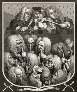 A Consultation of Physicians, or The Company of Undertakers, William Hogarth munkáiból, 1833-ban megjelent (litográfia) alkotó: William Hogarth