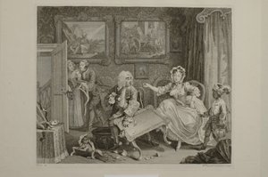 Egy prostituált pályafutása: 2. tábla alkotó: William Hogarth