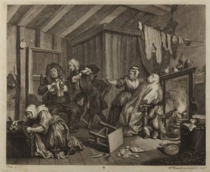 Egy prostituált életútja, 5. tábla alkotó: William Hogarth