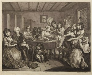 Egy prostituált karrierje, 6. tábla alkotó: William Hogarth