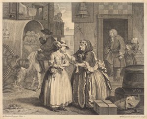 Egy szajha fejlődése: pl.1 alkotó: William Hogarth