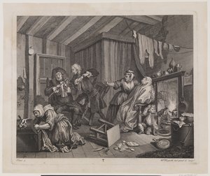Egy szajha fejlődése, 5. tábla alkotó: William Hogarth