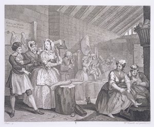 A parázna fejlődése, IV. lemez, a „The Original and Genuine Works of William Hogarth”-ból, Londonban, 1820-22 alkotó: William Hogarth