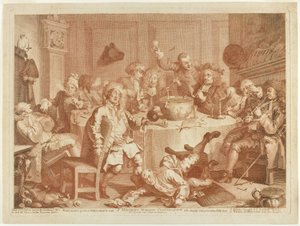 Egy éjféli modern beszélgetés alkotó: William Hogarth