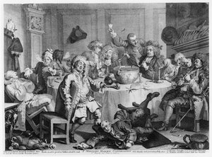 Egy éjféli modern beszélgetés alkotó: William Hogarth